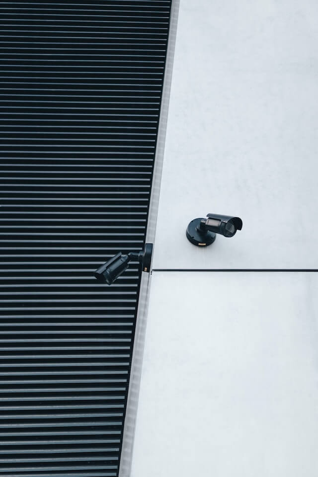 security cameras on a wall