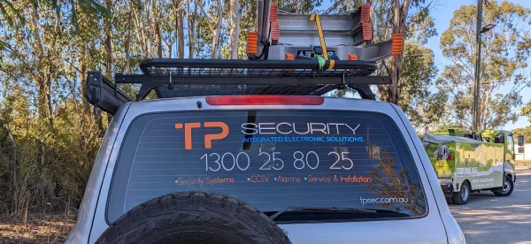 TP Security work vehicle on-site