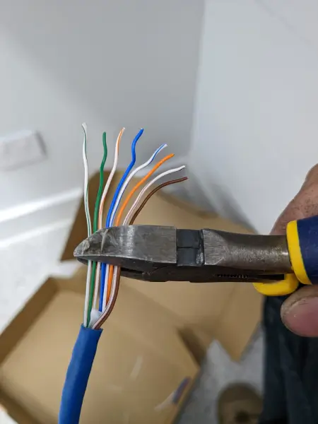 Trimming data cables