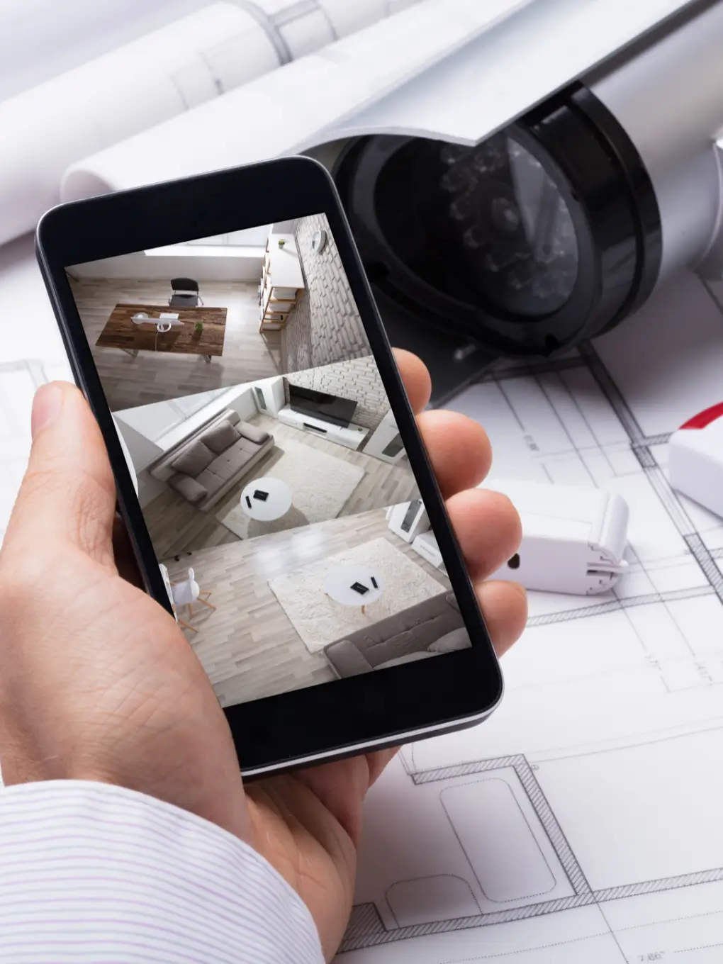 CCTV footage on an iPhone app