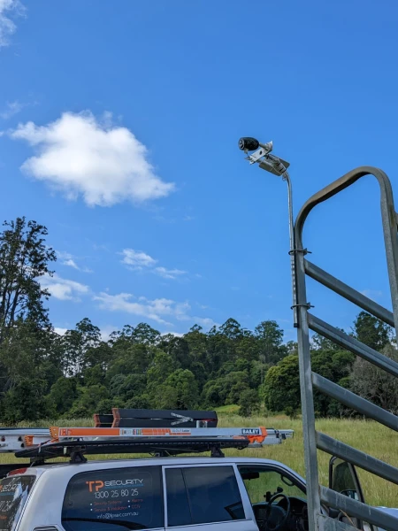 TP Security installing a solar camera